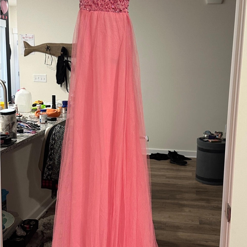 Elegant Pink Evening Gown